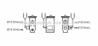AVA QUALITY COOLING to1649 -  Расширительный клапан, кондиционер